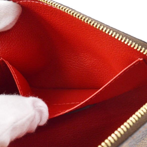 Authentic LOUIS VUITTON POCHETTE COSMETIC POUCH DAMIER - Picture 4 of 9